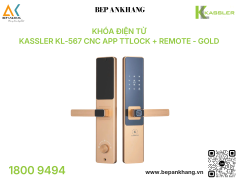 Khóa điện tử Kassler KL-567 CNC App TTlock + Remote - Gold 